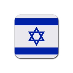 Flag Of Israel Rubber Coaster (square)  by abbeyz71