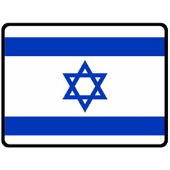 Flag Of Israel Fleece Blanket (large)  by abbeyz71