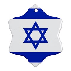 Flag Of Israel Snowflake Ornament (two Sides) by abbeyz71