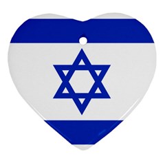 Flag Of Israel Ornament (heart) by abbeyz71