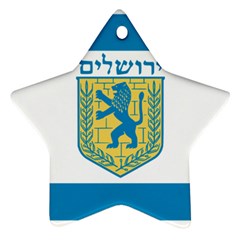 Flag Of Jerusalem Star Ornament (two Sides) by abbeyz71