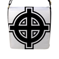 Celtic Cross Flap Messenger Bag (l)  by abbeyz71