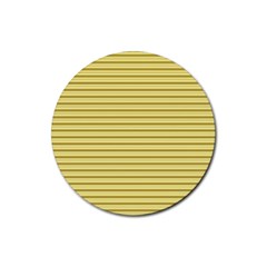Decorative Lines Pattern Rubber Coaster (round)  by Valentinaart