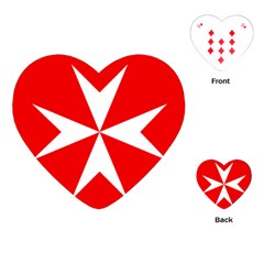 Cross Of The Order Of St  John  Playing Cards (heart)  by abbeyz71