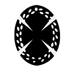 Cross Patty  Oval Filigree Ornament (two Sides) by abbeyz71