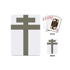 Cross Of Lorraine  Playing Cards (mini)  by abbeyz71