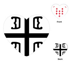 Serbian Cross Playing Cards (heart)  by abbeyz71