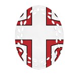 Serbian Cross Shield Oval Filigree Ornament (Two Sides) Back