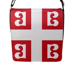Serbian Cross  Flap Messenger Bag (l)  by abbeyz71