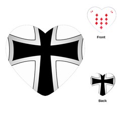 Cross Of The Teutonic Order Playing Cards (heart)  by abbeyz71
