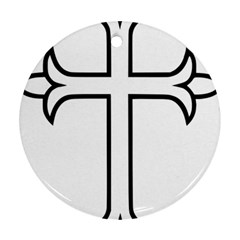 Western Syriac Cross Round Ornament (two Sides) by abbeyz71