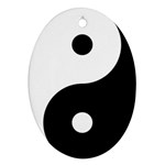 Yin & Yang Oval Ornament (Two Sides) Front