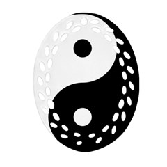 Yin & Yang Oval Filigree Ornament (two Sides) by abbeyz71