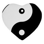 Yin & Yang Heart Ornament (Two Sides) Front