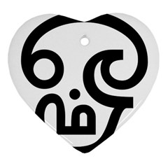 Hindu Om Symbol In Tamil  Ornament (heart) by abbeyz71