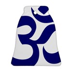 Om Symbol (Navy Blue) Bell Ornament (Two Sides) Front