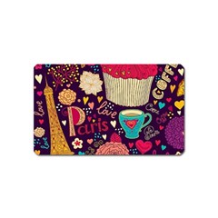 Cute Colorful Doodles Colorful Cute Doodle Paris Magnet (name Card) by Nexatart