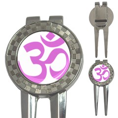 Hindu Om Symbol (bright Purple) 3-in-1 Golf Divots by abbeyz71