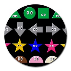 Cute Symbol Round Mousepads by Nexatart
