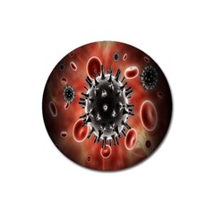 Cancel Cells Broken Bacteria Virus Bold Magnet 3  (round) by Mariart