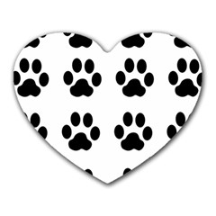 Claw Black Foot Chat Paw Animals Heart Mousepads by Mariart