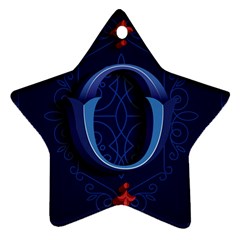 Marquis Love Dope Lettering Blue Red Alphabet O Ornament (star) by Mariart