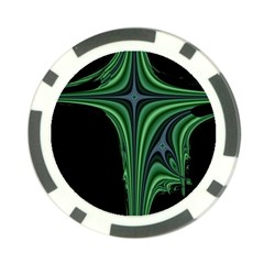 Line Light Star Green Black Space Poker Chip Card Guard (10 Pack) by Mariart