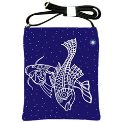 Pisces Zodiac Star Shoulder Sling Bags by Mariart