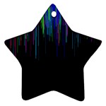 Rain Color Paint Rainbow Star Ornament (Two Sides) Back
