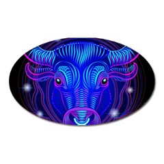 Sign Taurus Zodiac Oval Magnet by Mariart