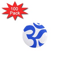 Hindu Om Symbol (royal Blue) 1  Mini Magnets (100 Pack)  by abbeyz71