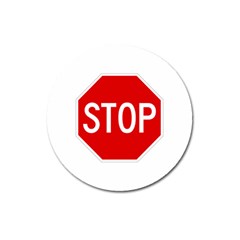 Stop Sign Magnet 3  (round) by Valentinaart
