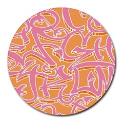 Abc Graffiti Round Mousepads by Nexatart