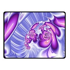 Space Stone Purple Silver Wave Chevron Fleece Blanket (small) by Mariart
