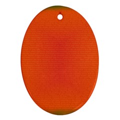 Scarlet Pimpernel Writing Orange Green Ornament (oval) by Mariart
