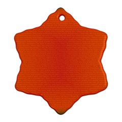 Scarlet Pimpernel Writing Orange Green Ornament (snowflake) by Mariart