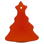 Scarlet Pimpernel Writing Orange Green Christmas Tree Ornament (Two Sides) Front