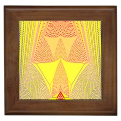 Wave Chevron Plaid Circle Polka Line Light Yellow Red Blue Triangle Framed Tiles by Mariart