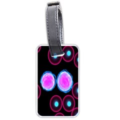 Cell Egg Circle Round Polka Red Purple Blue Light Black Luggage Tags (one Side)  by Mariart