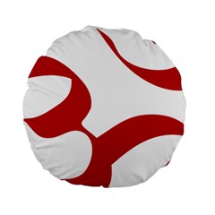 Hindu Om Symbol (red) Standard 15  Premium Round Cushions by abbeyz71