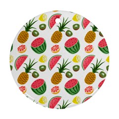 Fruits Pattern Round Ornament (two Sides) by Nexatart