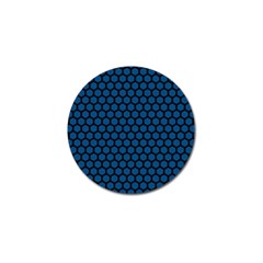 Blue Dark Navy Cobalt Royal Tardis Honeycomb Hexagon Golf Ball Marker (4 Pack) by Mariart
