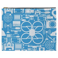 Drones Registration Equipment Game Circle Blue White Focus Cosmetic Bag (xxxl)  by Mariart