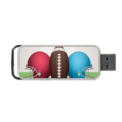 Helmet Ball Football America Sport Red Brown Blue Green Portable Usb Flash (one Side) by Mariart