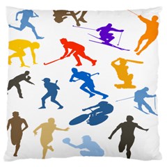 Sport Player Playing Large Cushion Case (two Sides) by Mariart
