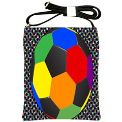 Team Soccer Coming Out Tease Ball Color Rainbow Sport Shoulder Sling Bags by Mariart