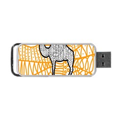 Animals Camel Animals Deserts Yellow Portable Usb Flash (one Side) by Mariart