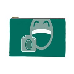 Laughs Funny Photo Contest Smile Face Mask Cosmetic Bag (large)  by Mariart