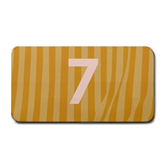 Number 7 Line Vertical Yellow Pink Orange Wave Chevron Medium Bar Mats by Mariart