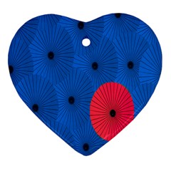 Pink Umbrella Red Blue Heart Ornament (two Sides) by Mariart